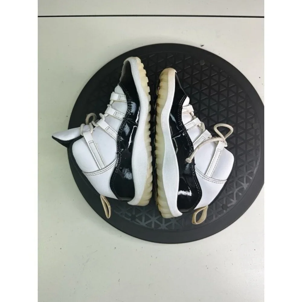 Nike Air Jordan 11 Retro TD Gratitude 378040-170 Kids 10C White Black Patent 23